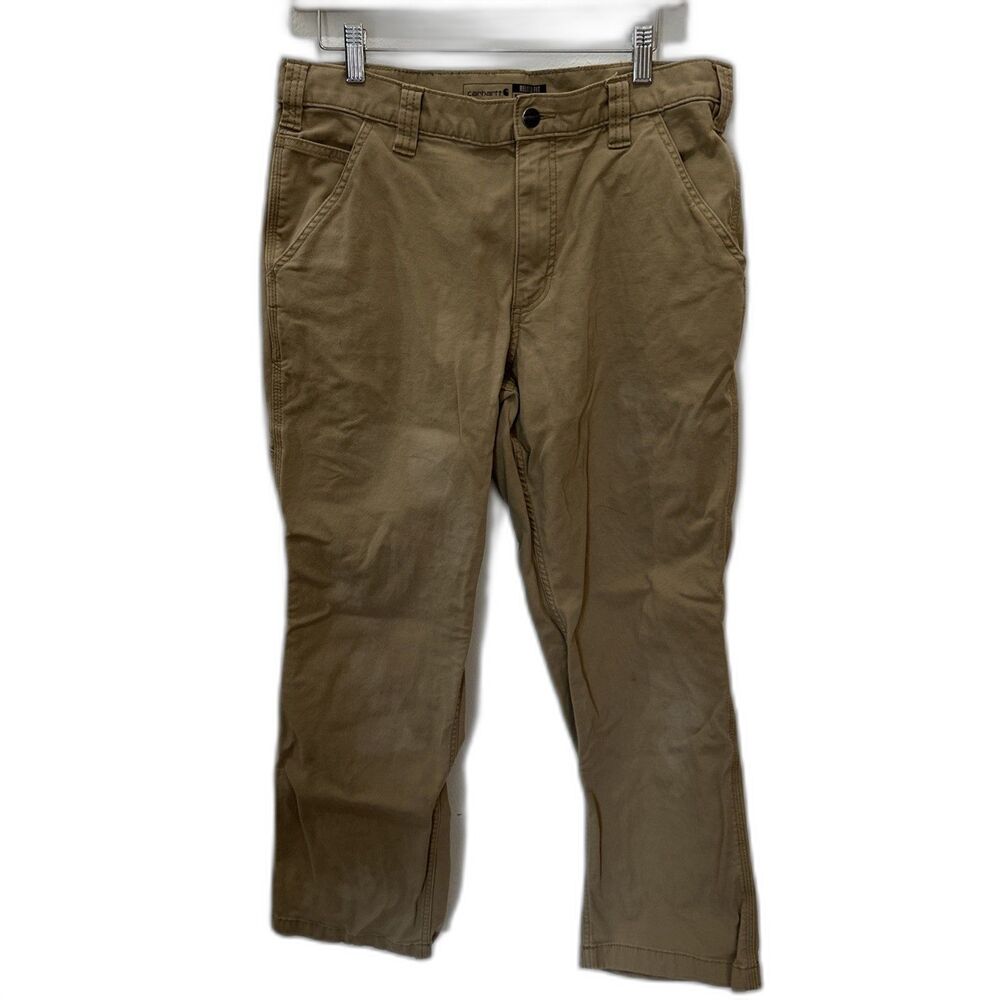 Carhartt Men's Rugged Flex Relaxed Fit Canvas Pant Dark Khaki 32 x 28